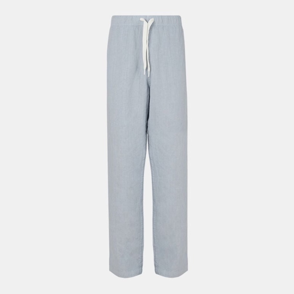 Zadig & Voltaire Pixels Linen Regular Fit Drawstring Pants 36 XS Blue luxury